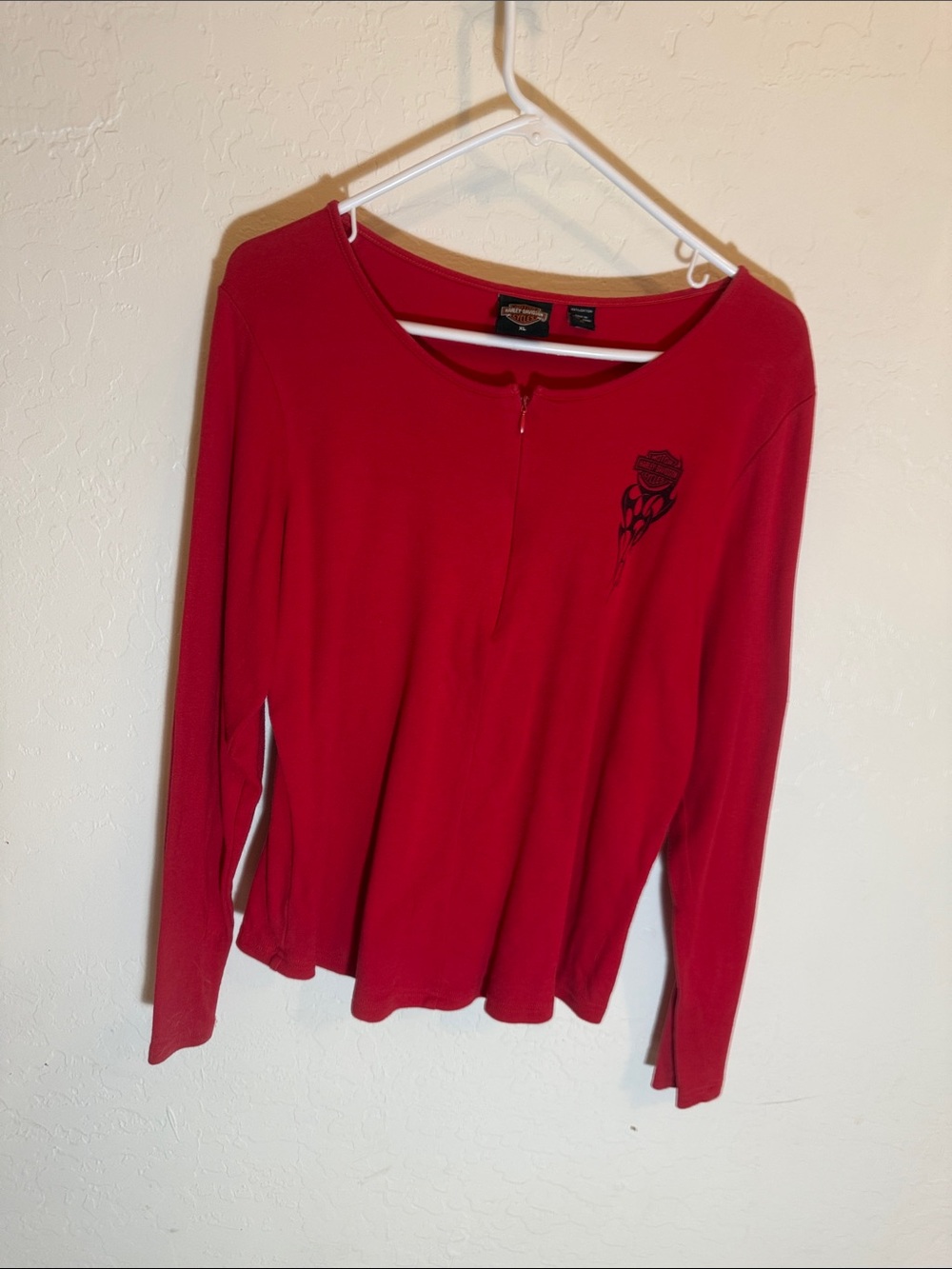 Vintage Harley Davidson long sleeve, zipper front woman’s shirt. Clovis NM